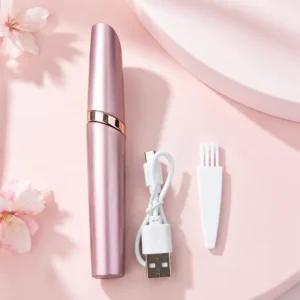 Depiladora Facial Recargable USB con Cepillo de Limpieza