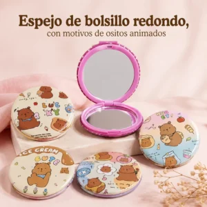 Espejo de Bolsillo Redondo Diseño Ositos