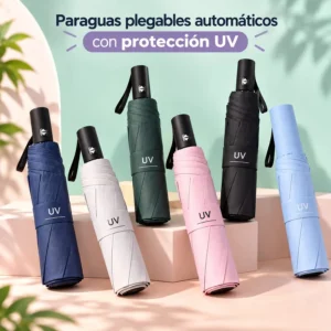 Paraguas Plegable Automático con Protección UV