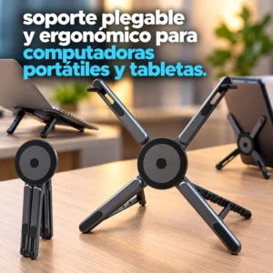 Soporte Plegable Ergonómico X para Portátiles y Tabletas