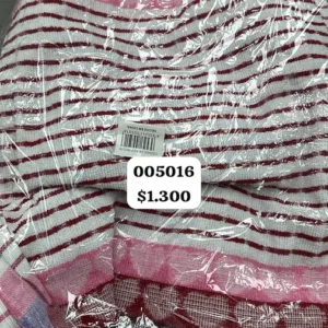 Repasador Colgante Rayado Rosa y Bordó