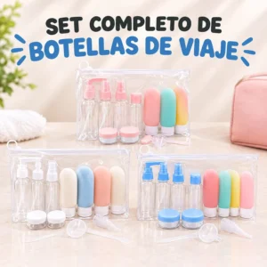 Set Completo de Botellas de Viaje
