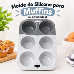 Molde de Silicona para Muffins 6 Cavidades