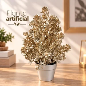 Planta Artificial Dorada en Maceta