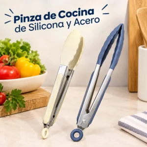 Pinza de Cocina de Silicona y Acero