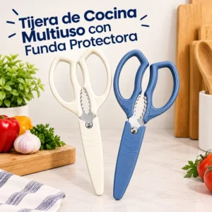 Tijera de Cocina Multiuso con Funda Protectora