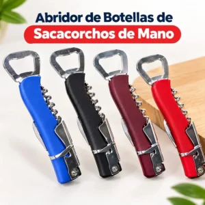 Abridor de Botellas Sacacorchos de Mano
