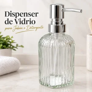 Dispenser de Vidrio para Jabón o Detergente