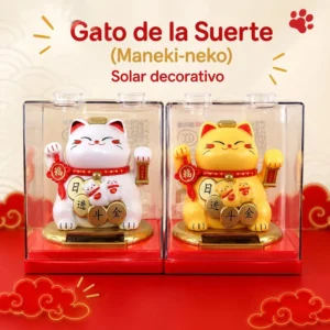 Gato de la Suerte Maneki-Neko Solar Decorativo