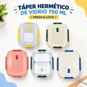 Táper Hermético de Vidrio 700 ml Fresh & Lock