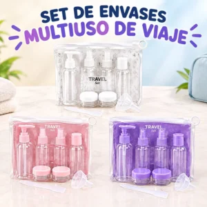 Set de Envases Multiuso de Viaje 3 Bolsas