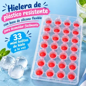 Hielera de Plástico con Base de Silicona 33 Bolitas