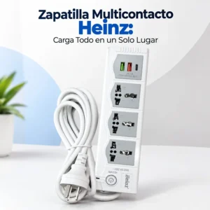 Zapatilla Multicontacto Heinz con USB