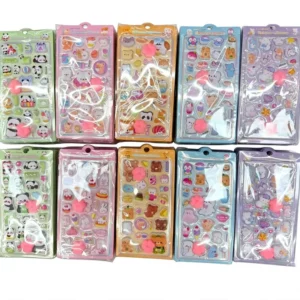 Set de Stickers 3D con Pompón de Animalitos