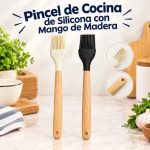 Pincel de Cocina de Silicona con Mango de Madera