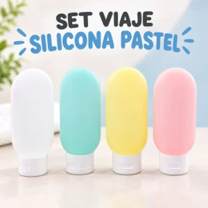 Set Viaje Silicona Pastel